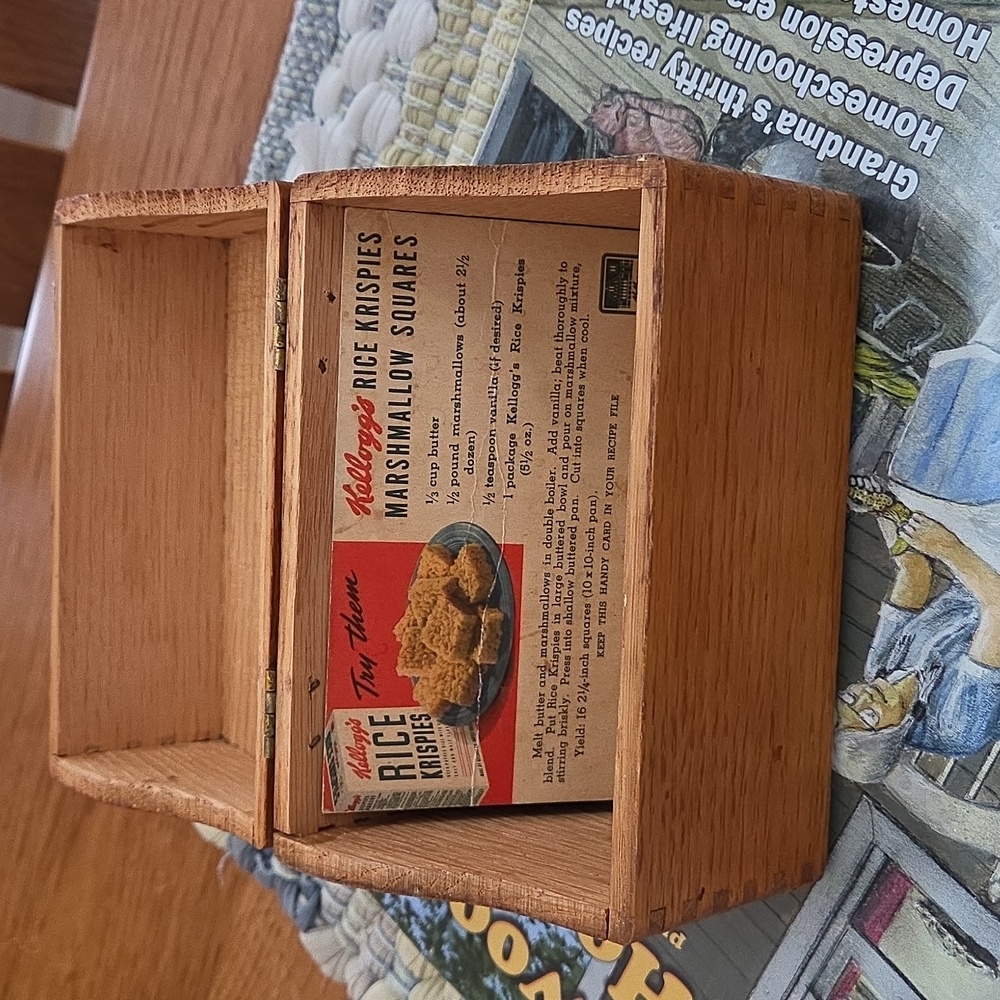 Antique Wooden Recipe Box
